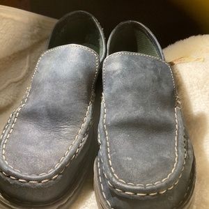 Blue Suede womens loafers